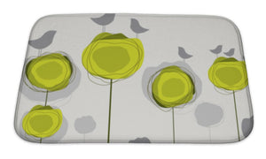 Bath Mat, With Birds Tree Illustration