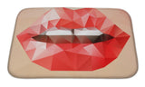 Bath Mat, Woman Red Triangle Lips