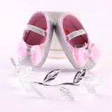 Shoes Baby Chiffon Bowknot Girl Shiny Sequins