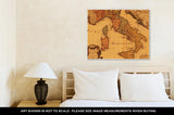 Gallery Wrapped Canvas, Antique Map Of Italy