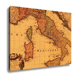 Gallery Wrapped Canvas, Antique Map Of Italy