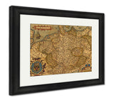 Framed Print, Antique Map Of Germany