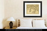 Framed Print, Italy Old Map