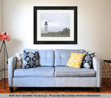 Framed Print, The Old Scituate Light On Cedar Point In Scituate Massachusetts