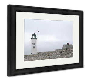 Framed Print, The Old Scituate Light On Cedar Point In Scituate Massachusetts