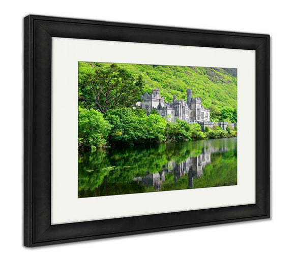 Framed Print, Kylemore Abbey Castle Galway Ireland