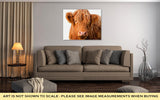 Gallery Wrapped Canvas, Wild Redhaired Calf Of Highland