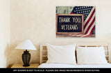 Gallery Wrapped Canvas, The Text Thank You Veterans Written In A Chalkboard And A Flag Of The United