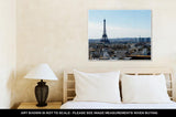 Gallery Wrapped Canvas, Color Dslr Stock Image Of Eiffel Tower Paris France With The Capital Cityscape