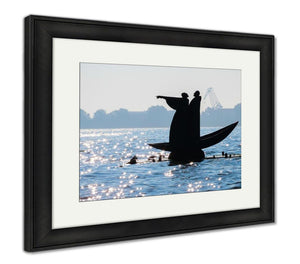 Framed Print, Monument To Dante And Virgil In The Venice Lagoon