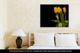 Gallery Wrapped Canvas, Yellow Tulips On A Dark