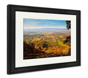 Framed Print, Bends Of The Shenandoah River From The Woodstock Tower