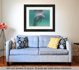 Framed Print, Florida Manatee Underwater