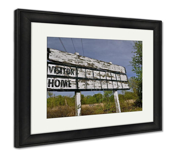 Framed Print, Baseball Wooden Scoreboard