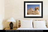 Framed Print, Great Pyramid And Sphinx Gizegypt