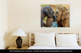 Gallery Wrapped Canvas, Elephant And Baby Elephant