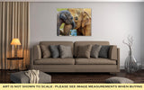 Gallery Wrapped Canvas, Elephant And Baby Elephant