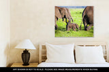 Gallery Wrapped Canvas, Elephants Family On African Savanna Safari In Amboseli Kenya Africa