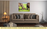 Gallery Wrapped Canvas, Elephants Family On African Savanna Safari In Amboseli Kenya Africa