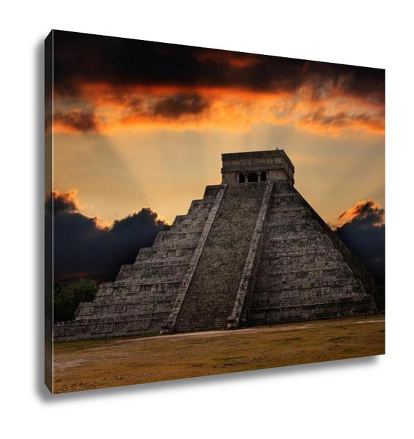 Gallery Wrapped Canvas, Chichen Itzanicent Mayan Pyramid In Chichenitzmexico