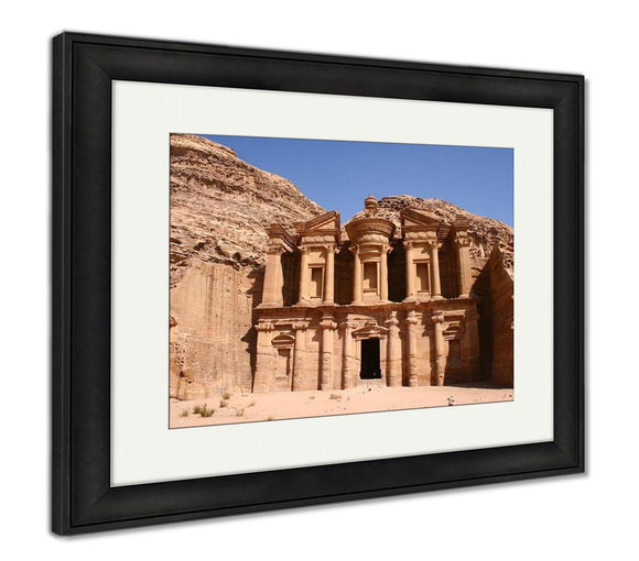 Framed Print, Monastery Of Petra Jordan