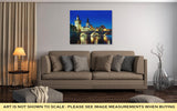 Gallery Wrapped Canvas, Charles Bridge In Sunset Time Prague Czech Republic