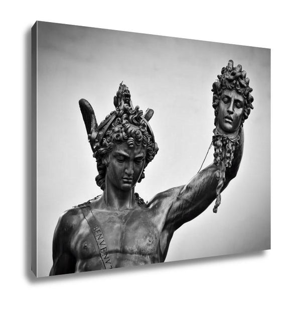 Gallery Wrapped Canvas, Ancient Style Sculpture Of Perseus With The Head Of MedUSA In Loggia Dei Lanzi