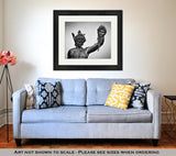 Framed Print, Ancient Style Sculpture Of Perseus With The Head Of MedUSA In Loggia Dei Lanzi