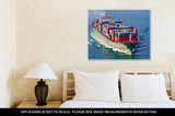 Gallery Wrapped Canvas, Container Ship In Bosphorus Strait Istanbul City