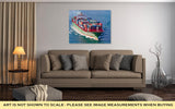 Gallery Wrapped Canvas, Container Ship In Bosphorus Strait Istanbul City