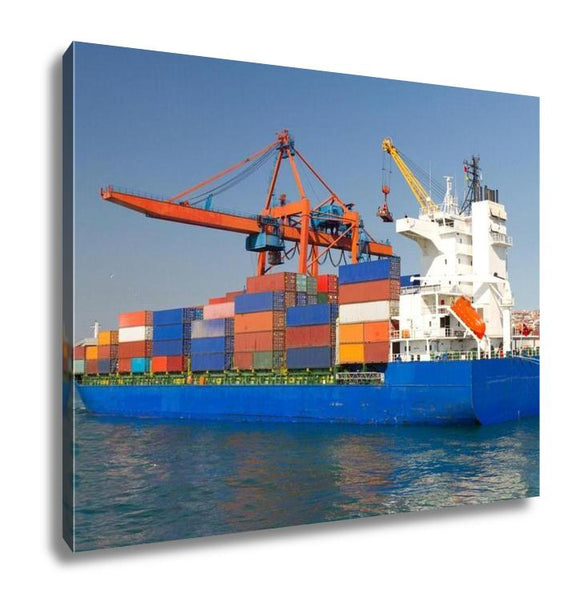 Gallery Wrapped Canvas, Container Ship From Haydarpasport Istanbul Turkey