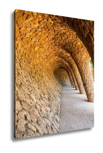 Gallery Wrapped Canvas, Wave Archway Park Guell Barcelona Spain