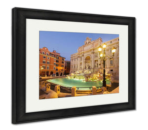 Framed Print, Fountain Di Trevi In Rome Italy