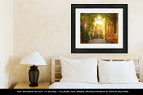 Framed Print, Old Street In Trastevere In Rome Italy