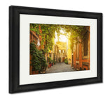 Framed Print, Old Street In Trastevere In Rome Italy