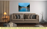Gallery Wrapped Canvas, View On St Peters Basilica By Night Across The Tiber River Rome Italy