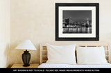 Framed Print, Brooklyn Bridge At Dusk New York City