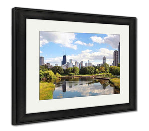 Framed Print, Skyline Of Chicago From Northside Looking South Towards City