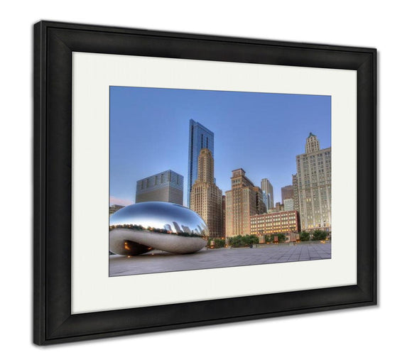 Framed Print, Cloud Gate At Millennium Park 1