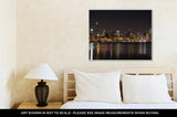 Gallery Wrapped Canvas, Chicago At Night In Winter Day