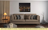 Gallery Wrapped Canvas, Chicago At Night In Winter Day