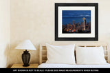 Framed Print, Seattle Night Time View