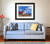 Framed Print, Portland Head Lighthouse In Maine