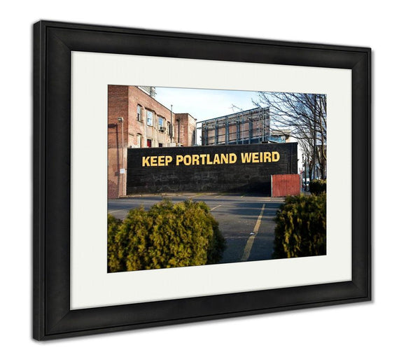 Framed Print, Keep Portland Weird Mural In Portland Oregon