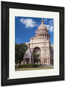 Framed Print, Texas State Capitol Heroes Alamo Monument Austin Tx