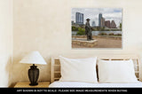 Gallery Wrapped Canvas, Status Of Stevie Ray Vaughan And Downtown Austin Texas