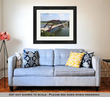 Framed Print, Austin 360 Bridge