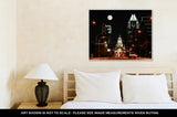Gallery Wrapped Canvas, State Capitol Building At Night In Downtown Austin Texas