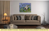 Gallery Wrapped Canvas, Austin Beautiful Texas Bluebonnets Field And Tree Stump