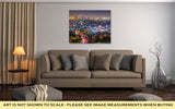Gallery Wrapped Canvas, Los Angeles Californiusdowntown Skyline At Night